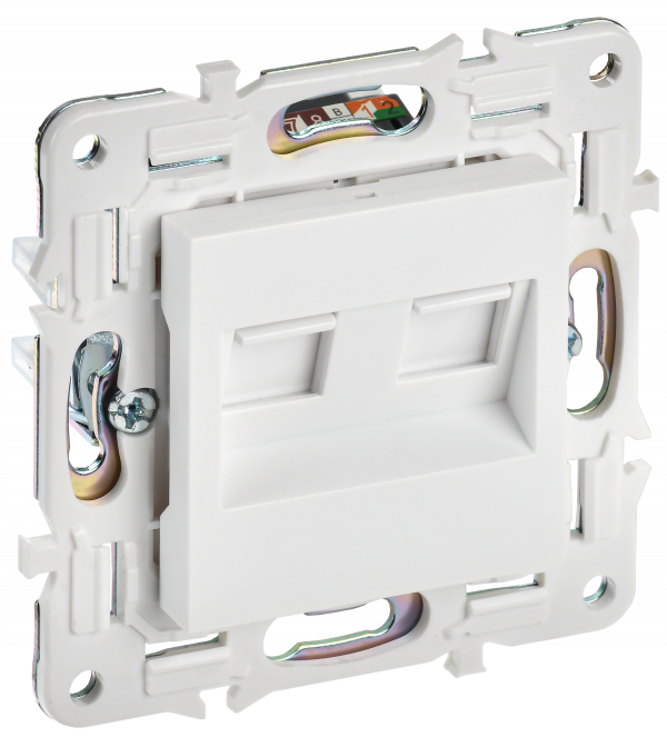 SKANDY Розетка компьютерная двойная RJ45 кат.6 SK-K04W арктический белый IEK