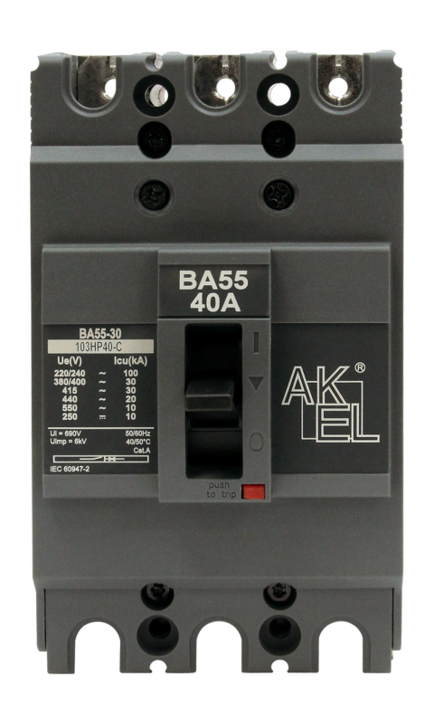 Выключатель автоматический в литом корпусе ВА55-30-103НР25-С 3P/25A/НP/30кА