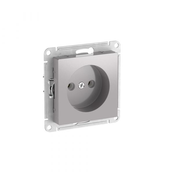 ATLASDESIGN РОЗЕТКА без заземления без шторок, 16А, быстрозажимные клеммы, АЛЮМИНИЙ