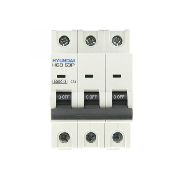 Выключатель автоматический HGD63P 3PMCS0000C 000633 полюса, 63А, ток  10kA, хар-ка C