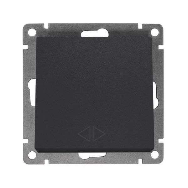 Афина выключатель перекрёстный одноклавишный , с/у, 10А, 220В, механизм графит (еврослот)