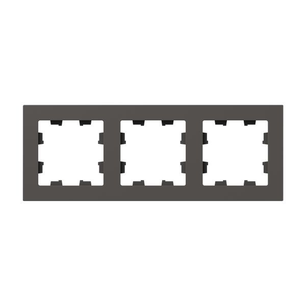 Рамка 3-местная мокко.  пластик Эпика EKF