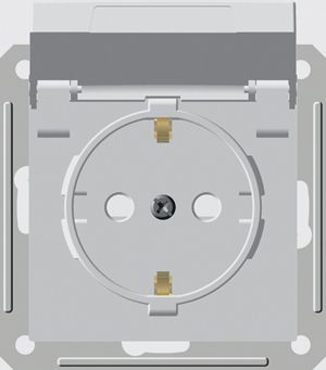 W59 Розетка с крышкой с заземлением в рамку IP44 белая
