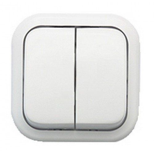 Валентина Выключатель открытой установки          двухклавишный А56-025