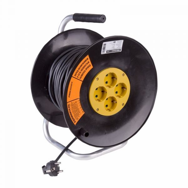 Удлинитель силовой на катушке 4 гнезда с/з 50 м 3х1,5 мм OPTIMA PROCONNECT