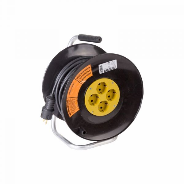 Удлинитель силовой на катушке 4 гнезда с/з 40 м 3х2,5 мм PROFESSIONAL PROCONNECT