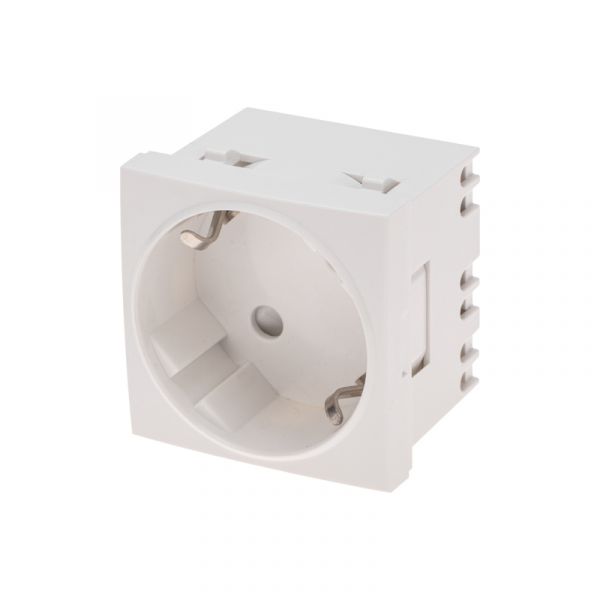 Розетка электрическая 45x45, CEE 7/4, 2K+3, 16A, белая