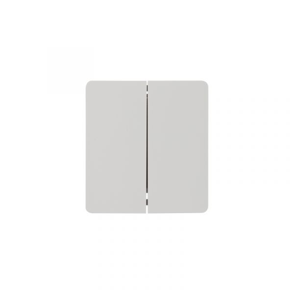 Выключатель ROUND двухклавишный 10А скрытой установки механизм перламутр