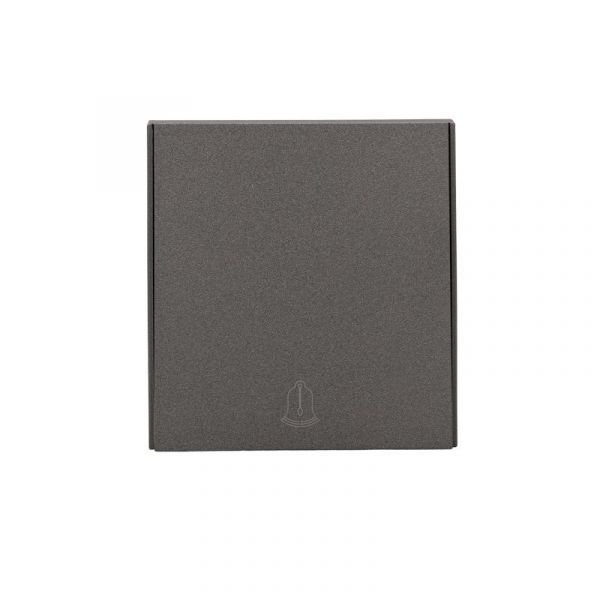 Выключатель STRONG одноклавишный возвратный 10А скрытой установки механизм графит