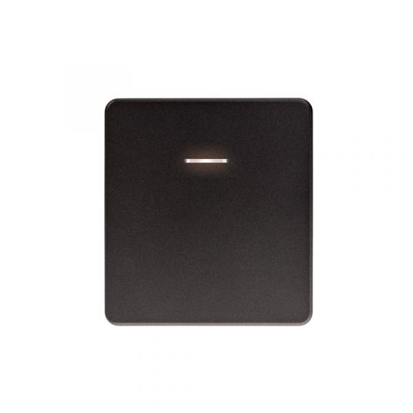 Выключатель ROUND одноклавишный с подсветкой 10А скрытой установки механизм титан