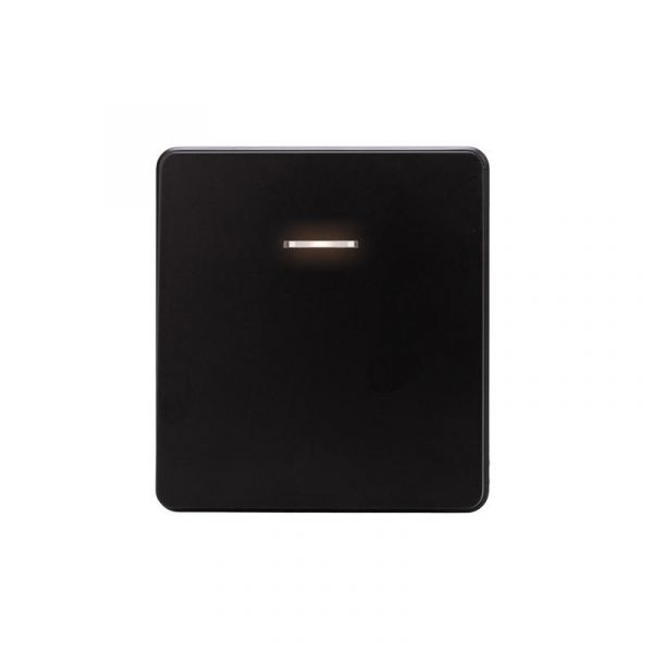 Выключатель ROUND одноклавишный с подсветкой 10А скрытой установки механизм оникс