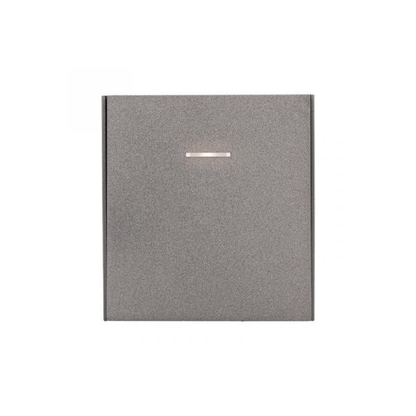 Выключатель STRONG одноклавишный проходной (переключатель) с подсветкой 10А скрытой установки механизм графит