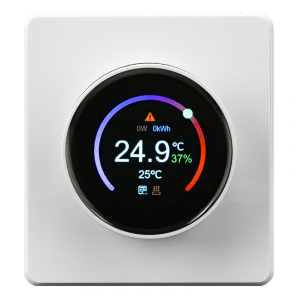 ROUND Термостат электронный с индикацией Wi-Fi скрытой установки перламутр