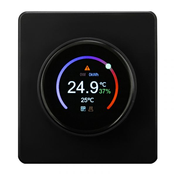 ROUND Термостат электронный с индикацией Wi-Fi скрытой установки оникс