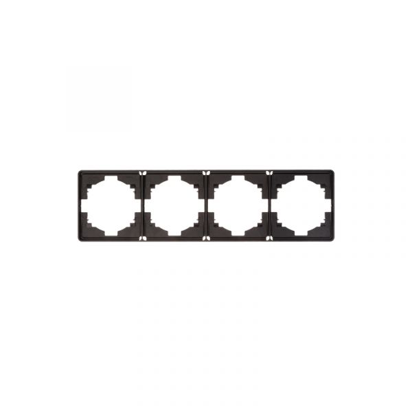 Рамка ROUND 4-постовая оникс