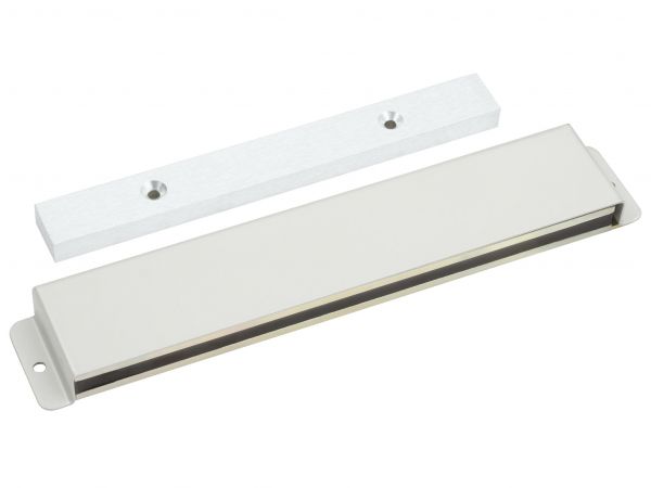 Замок электромагнитный AL-80FU-24V, усилие удержания якоря 80 кгс, серый