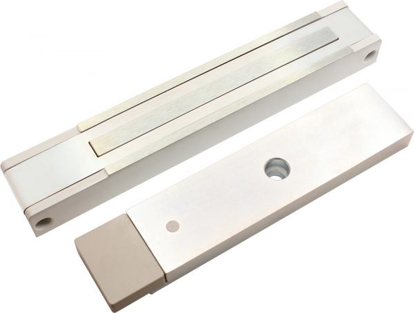 Замок электромагнитный с герконом 300 кг, серый