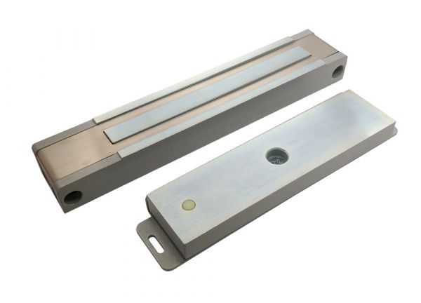 Замок электромагнитный ALM-400FP-24V, усилие удержания якоря 380-400 кгс, серый