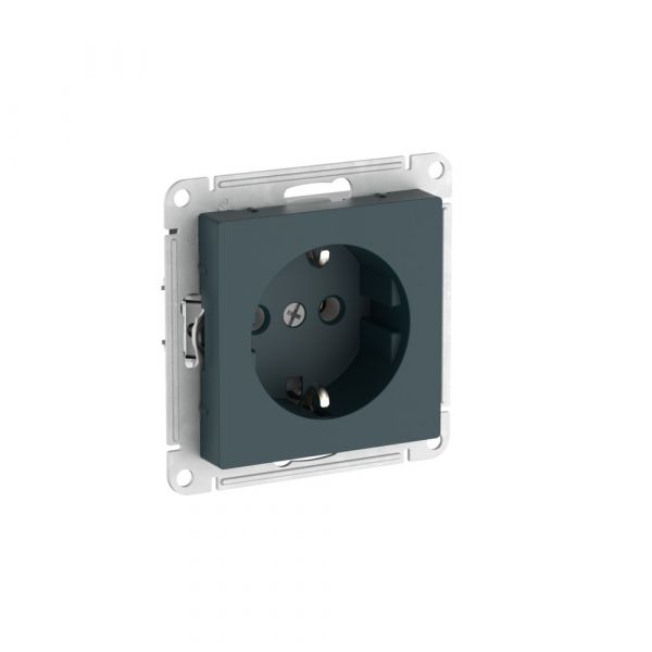 ATLASDESIGN РОЗЕТКА с заземлением, 16А, быстрозажимные клеммы, ИЗУМРУД