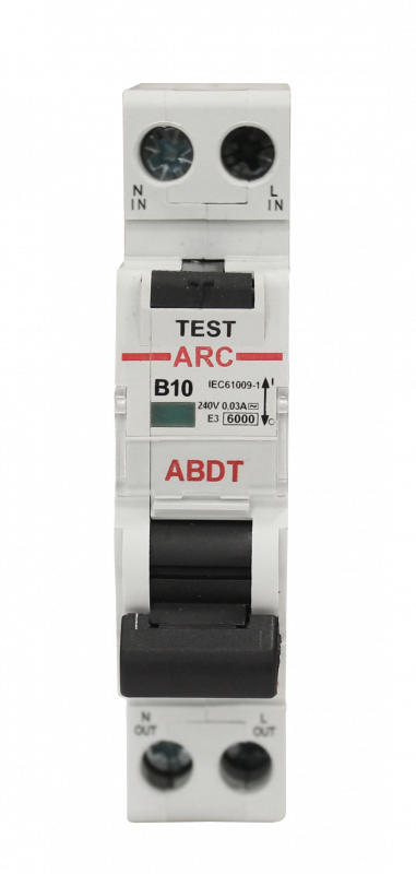 Выключатель дифференциальный автоматический АВДТ-ARC-1P+N-B10-30mA-ТипAC 1P+N/10A/B/AC/230VAC/30mA/6kA