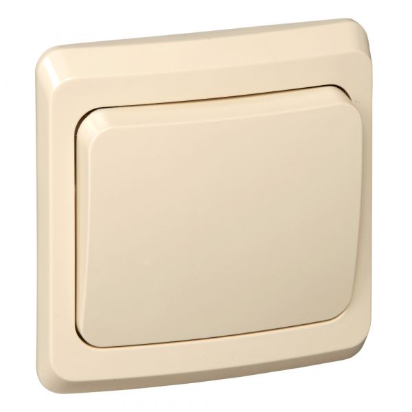ЭТЮД Переключатель одноклавишный скрытый бежевый сх.6