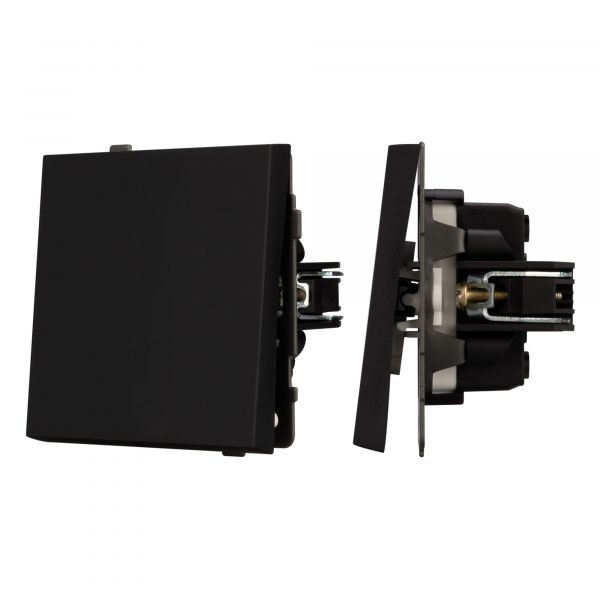 Механизм выключателя одноклавишный проходной SWT-TENDO-MKP1-SFPL-BK 230V, 10A, Чёрный, 1 пост