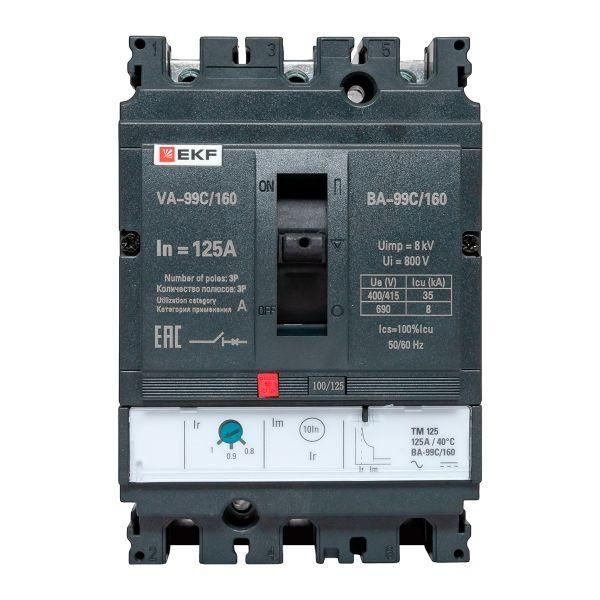 Выключатель автоматический ВА-125А 35кА ВА-99С/160 3 полюса