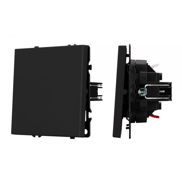 Механизм выключателя одноклавишный непроходной SWT-NOBE-MK01-SFPL-BK 230V, 10A, Чёрный, 1 пост