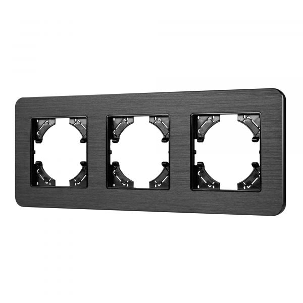 Рамка алюминиевая FRM-AKIRY-AL-3-BK