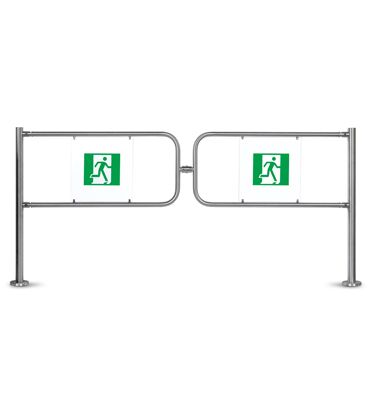 Комплект створок -BH02 1-19 для двойной распашной секции ограждения с магнитным устройством блокировки, ширина прохода 2400мм