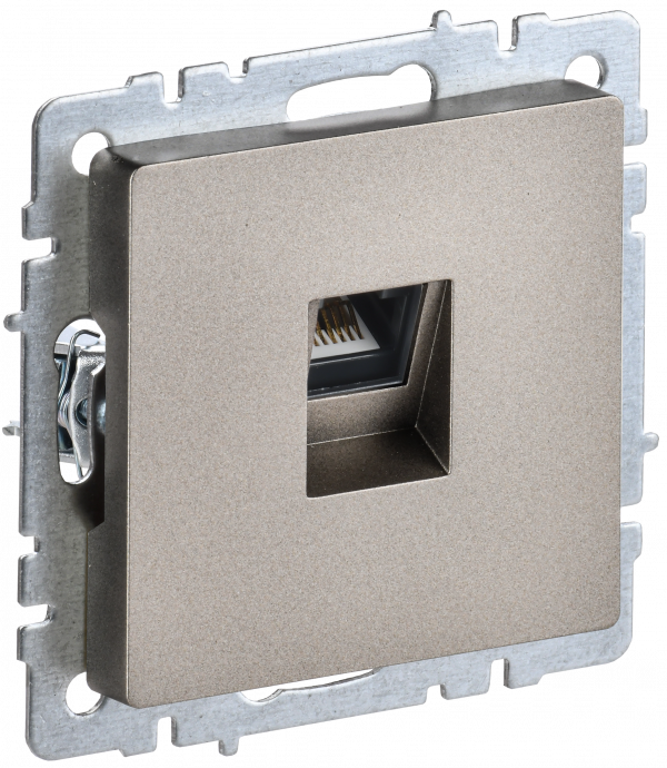 BRITE Розетка компьютерная RJ45 кат.5E РК10-БрШ шампань