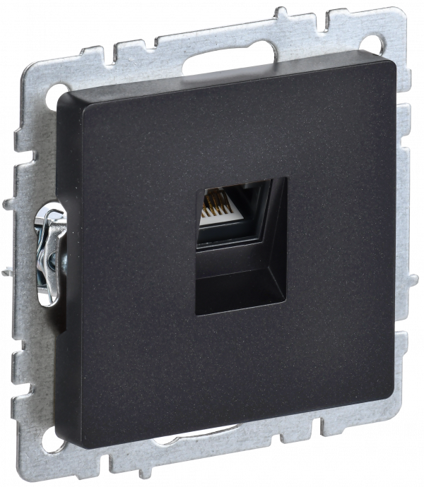 BRITE Розетка компьютерная RJ45 кат.6 РК11-БрЧ черный IEK