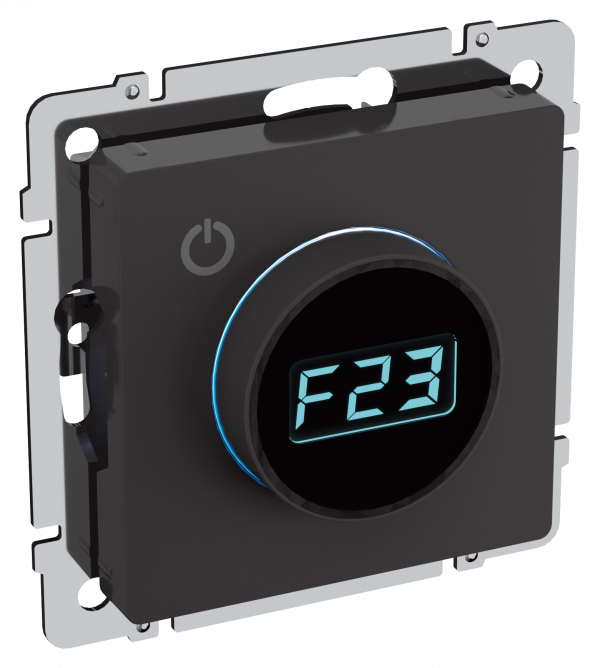BRITE Термостат электронный с индикацией ТС10-1-БрЧ черный IEK