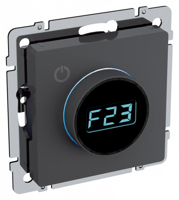 BRITE Термостат электронный с индикацией ТС10-1-БрГ графит IEK