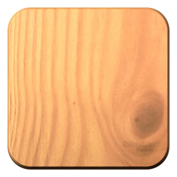 BLANCA одноклавишный переключатель наружный (cх.6) с изолирующей пластиной, 10A, 250B, ясень