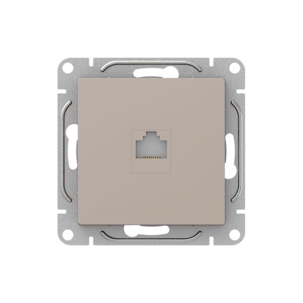 Механизм розетки RJ45 (cat5)  кремовый Эпика EKF