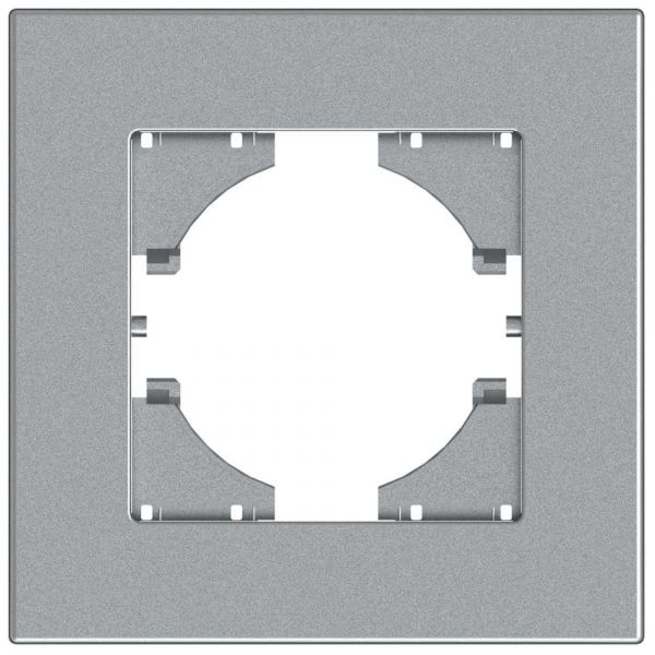 Рамка City 1-местная, серебро