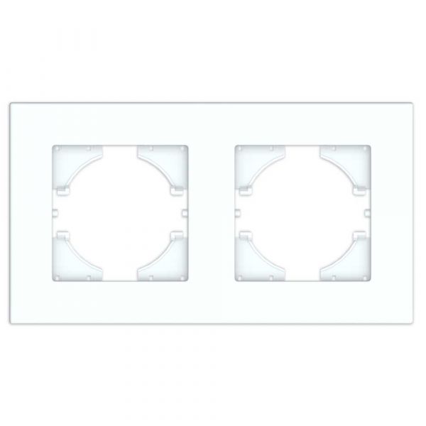 Рамка 2-местная City, белый