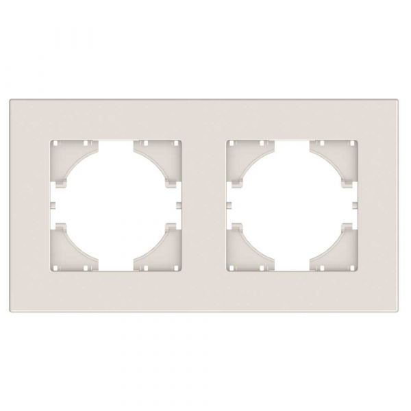 Рамка 2-местная City, бежевый