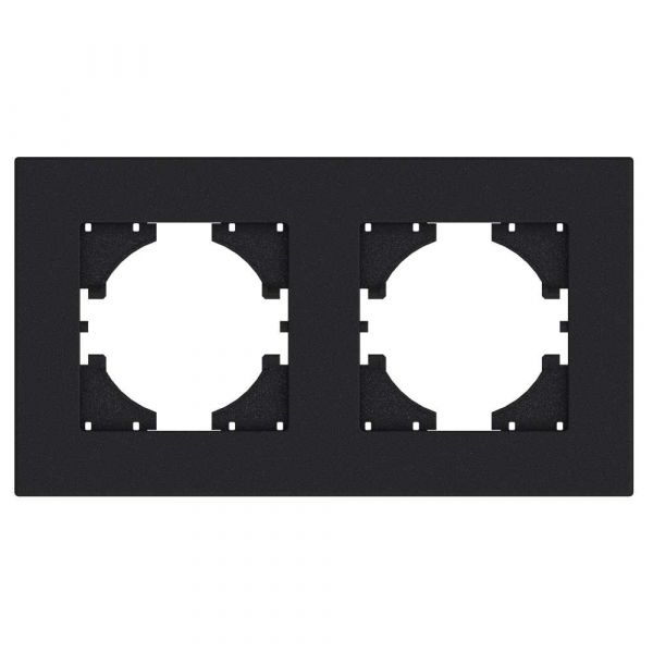 Рамка 2-местная City, графит