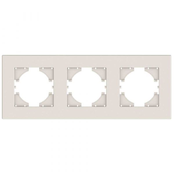 Рамка City 3-местная, бежевый