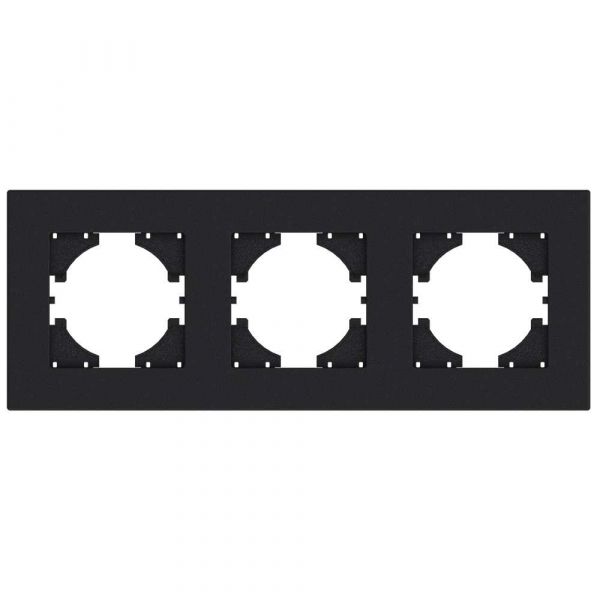 Рамка City 3-местная, графит