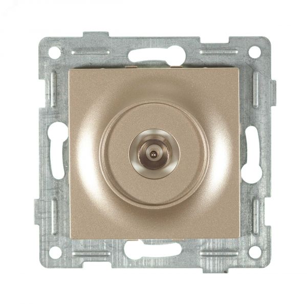 Розетка антенная Ugra, механизм, одинарный, шампань