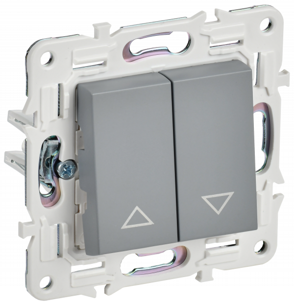 SKANDY Выключатель жалюзи 10А SK-V12Gr серый IEK