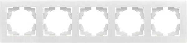 Валенсия рамка 5-местная белая
