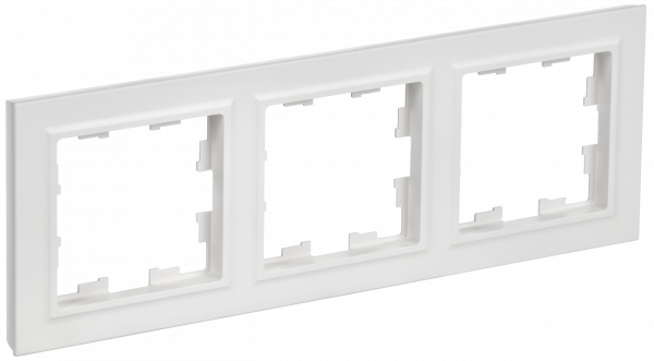 BRITE Рамка 3-местная РУ-3-БрАБ арктический белый IEK
