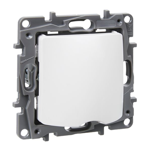 Вывод кабеля с зажимом для кабеля белый ETIKA