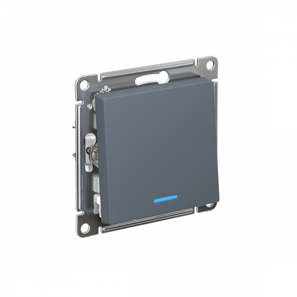 Выключатель одноклавишный ATLASDESIGN с подсветкой схема 1а 10АХ механизм грифель