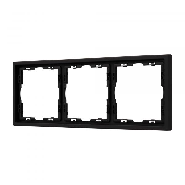 Рамка пластиковая FRM-NOBE-SFPL-3-BK, Чёрный, 3 поста