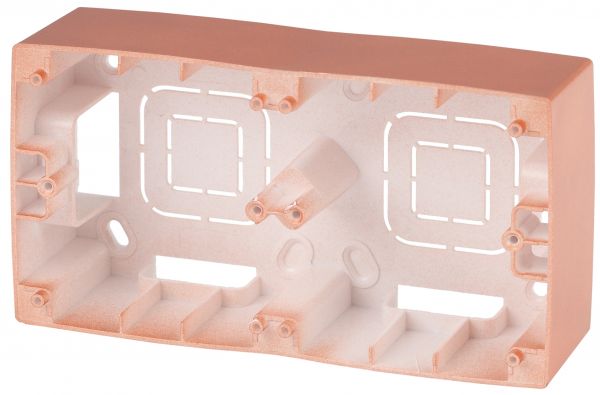 Коробка накладного монтажа 2 поста, Эра12, медь 12-6102-14